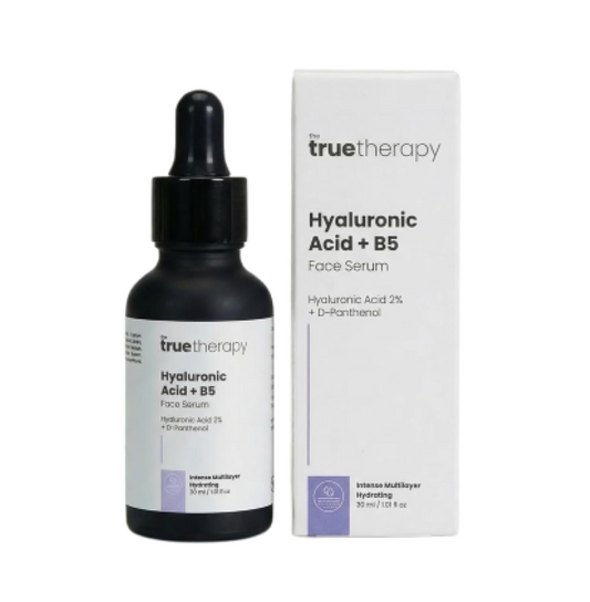 The True Therapy 2% Hyaluronic Acid Serum with Pro-Vitamin B5 - Intense Multi-layer Hydration - Probiotics Xylitol, Dewy Looking Skin, Moisturize, Plump Skin, Reduce Wrinkles, Anti-Aging Serum – 30 ml