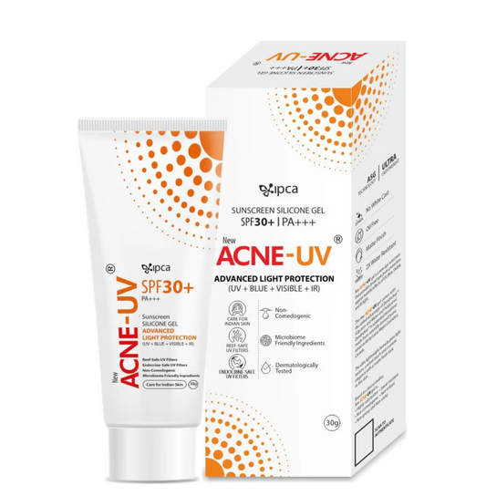 New Acne-UV Gel Sunscreen SPF 30 PA+++ | Sunscreen for Oily Skin Women & Men | Non-Comedogenic Sunscreen | Silicone Gel | Visible Light Protection | Water Resistant | Suitable for All Skin Types