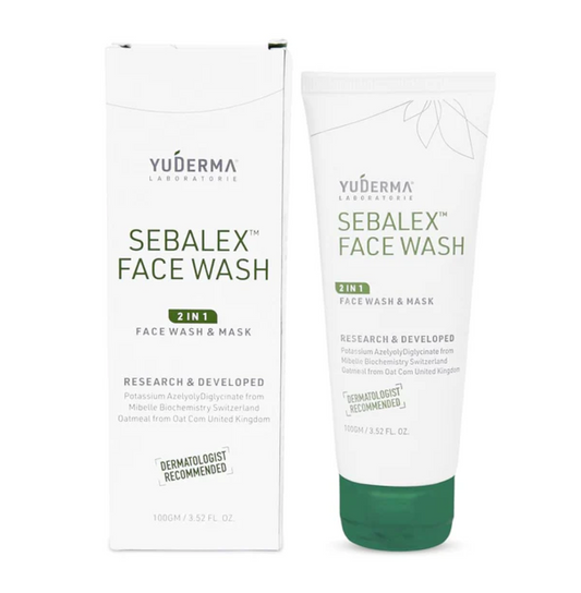 YUDERMA Sebalex Face Wash for Oily and Acne Prone Skin, 100gm Medi-Acne Face Wash & Mask, Sulphate & Paraben Free, Non-Comedogenic Face Wash for Women and Men