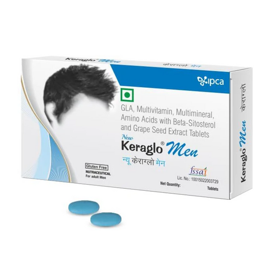 Keraglo Men Hair Nourishment Tablets (15 Tablets x 3 Strips) – With Amino Acids, Antioxidants, Vitamins & Herbal Extracts – Supports Scalp Health & Hair Strength – Dietary Supplement