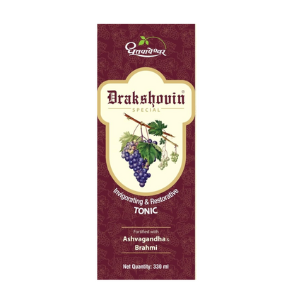 Dhootapapeshwar Drakshovin Special Syrup | Ayurvedic Herbal Tonic for Strength, Energy & Digestive Support | Promotes Appetite & Wellness | 330 ML