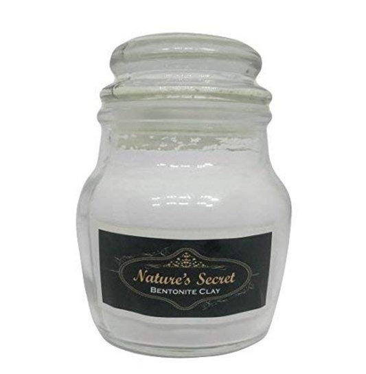 Nature's Secret white Bentonite Clay Powder Organic. Use for Clay Mask Detox Etc. Healing Detoxifying Useful on Oily Skin. Cosmetic-grade. (100 gm) (creamy white)
