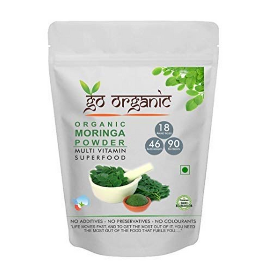 Go Organic Pure Moringa Leaf Powder 300g | Organic Moringa Oleifera Superfood for Immunity & Energy Boost | Natural Leaf Powder