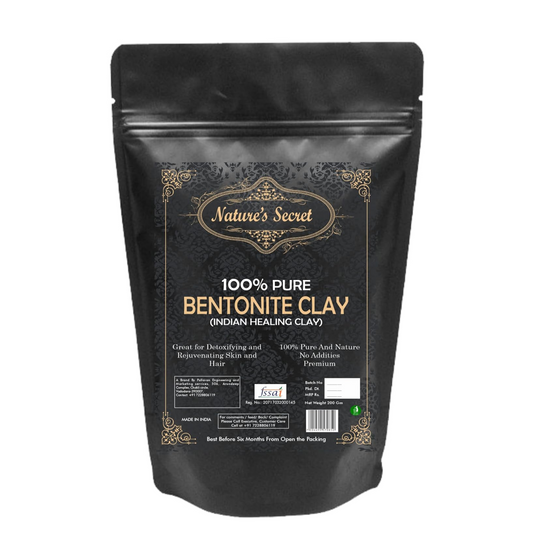 Nature's Secret Bentonite Clay Powder Organic for Clay Mask Detox, Brown, 250 g