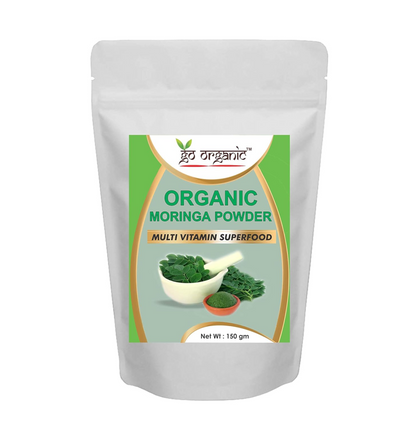 Go Organic Moringa Leaf Powder (150 Gm) - Herbal Supplement with Vitamins