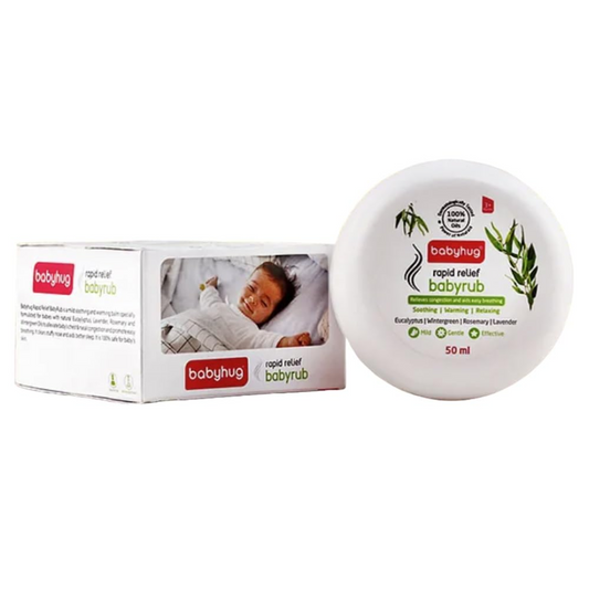 Babyhug Rapid Relief Babyrub, 50 ml, Soothing Balm with Eucalyptus, Lavender, Rosemary