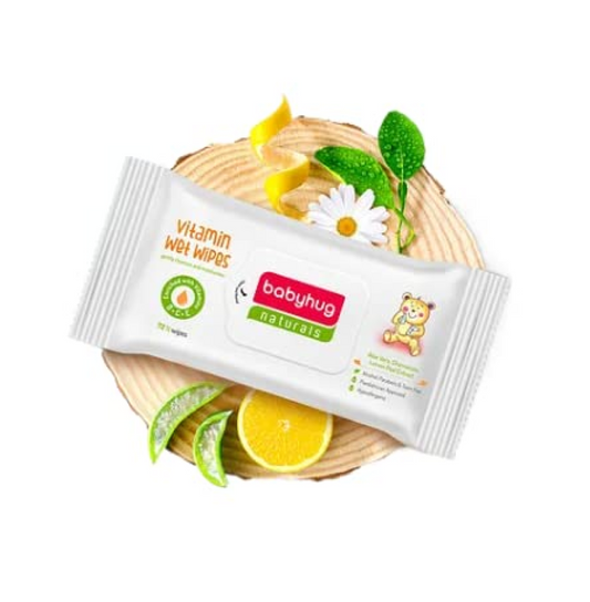 Babyhug Naturals Vitamin Wet Wipes - 72 Pieces