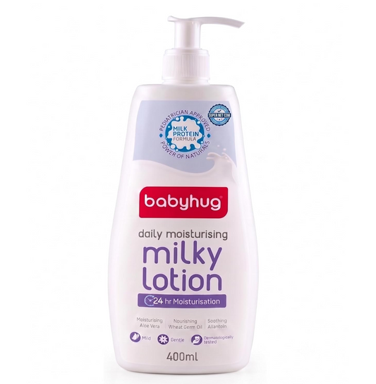 BABYHUG Daily Moisturising Milky Lotion - Enriched With Natural Oil, Aloe Vera Extract 400ML(Pack Of 1)