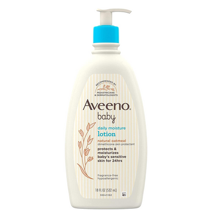 Aveeno Baby Daily Moisture Lotion For Delicate Skin Fragrance Free, 18 Oz