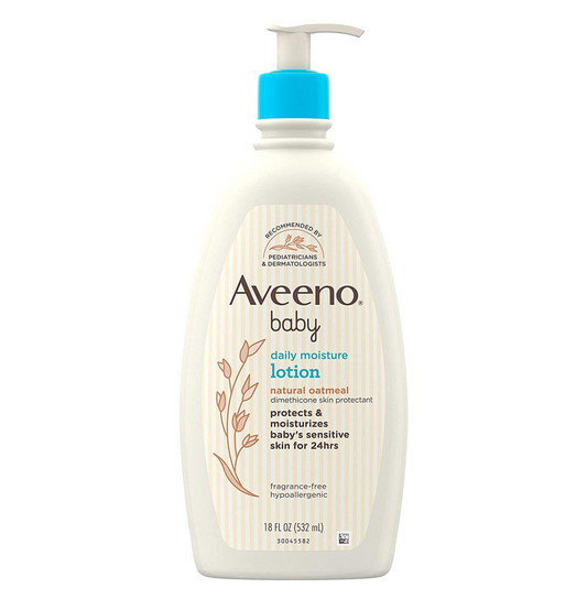 Aveeno Baby Daily Moisture Lotion For Delicate Skin Fragrance Free, 18 Oz