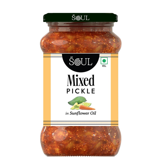 Soul Mixed Pickle 380g - Flavorful Blend in Sunflower Oil