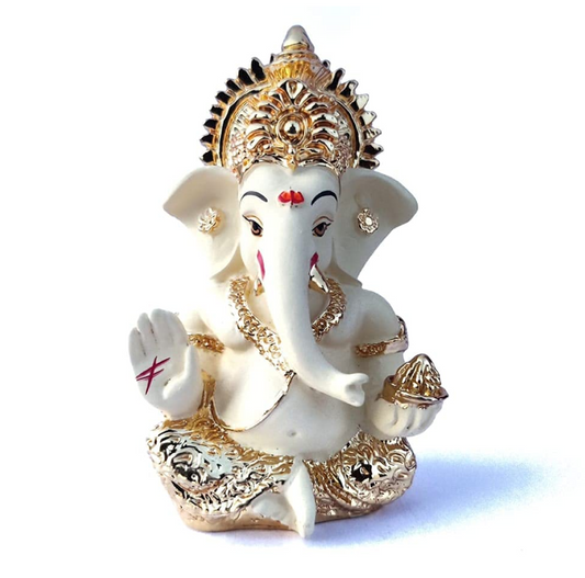 Lord Ganpati/Ganesha Idol for Car Dashboard, Desk, Office Table | Beautiful Ganesh Car Dashboard Idol Figurine Showpiece Sculpture (Ganesha Design 07)