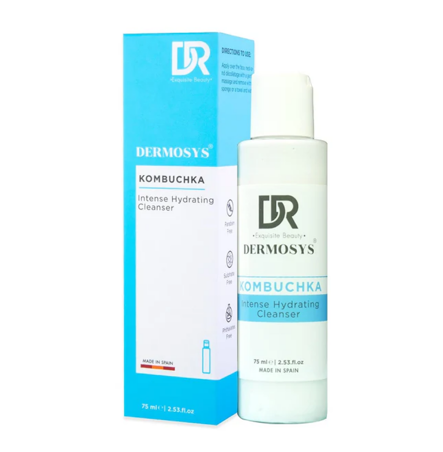 DERMOSYS Hydrating Cleanser for Women & Men | Gently Removes Impurities & Excess Oil | With Kombuchka & Black Tea Extract | Non-Drying Daily Facial Cleanser for All Skin Types – 75ml