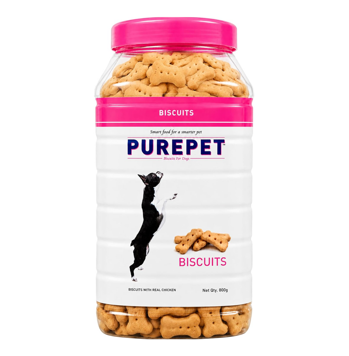 Purepet Dog Treats Biscuits 800g Pack for All Life Stages | Mutton Flavour | Active Behaviour | Oral Health | Training and Behaviour | Healthy Immune System