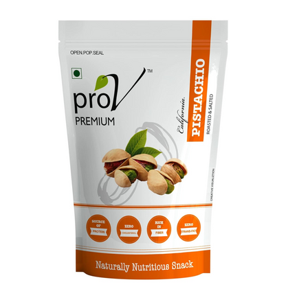 ProV Premium Roasted California Pistachios | 250g | Lightly Salted | High in Protein & Fiber | Heart-Healthy Everyday Snack