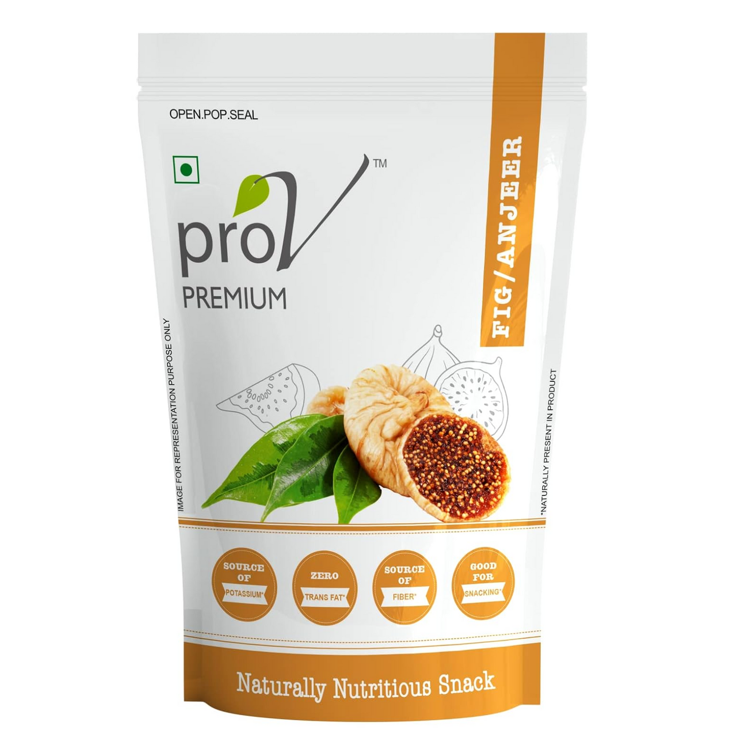 ProV Premium Dried Figs Anjeer | 250g | Rich in Antioxidants | Fiber Rich for Digestion | Healthy Tasty Snack