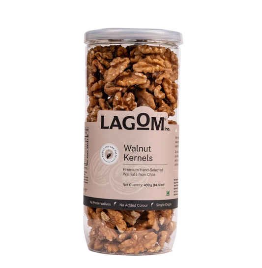 Lagom Walnut Kernels 400g | Premium Chile Walnuts (Without Shell) | Crunchy, Naturally Nutty | No Added Preservatives | Vegan, Gluten Free, Non-GMO