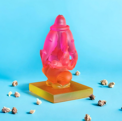 Ganesha Idol for Car Dashboard | Beautiful Ganesh Murti for Home Temple | Ganpati Figurine Statue Showpiece Sculpture for Office Desk (Pink-Orange)
