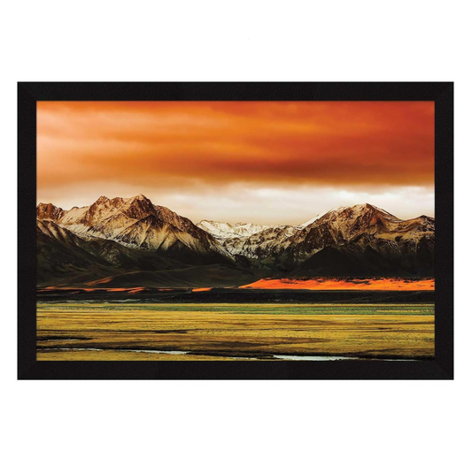 Vastu Mountains Wall Decor Paintings with Frame for Home Decoration, Painting for Living Room - Framed Painting for Wall Decoration, 12.0 X 18.0 inches, Set Of 1