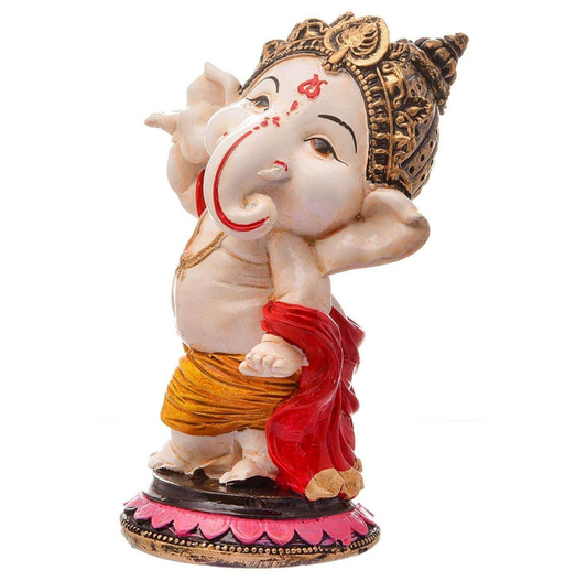 Handcrafted Resin Dancing Ganesh Idol Showpiece for Home Decor Office Table Temple Spiritual Gift Figurine Decorative Statue