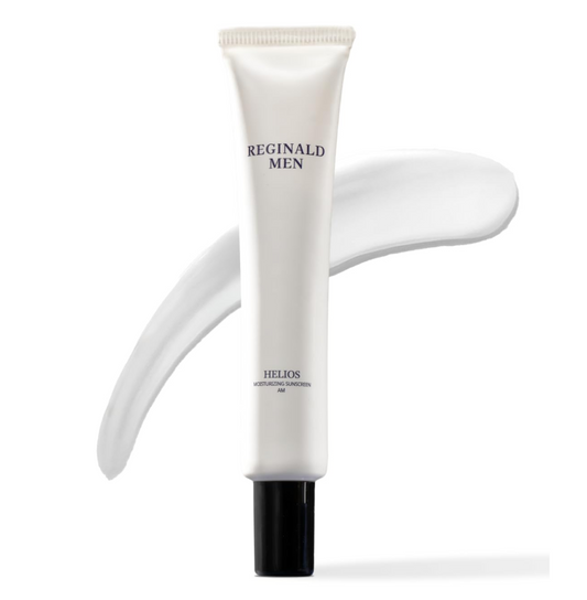 White tube of Reginald Men Helios on a white background