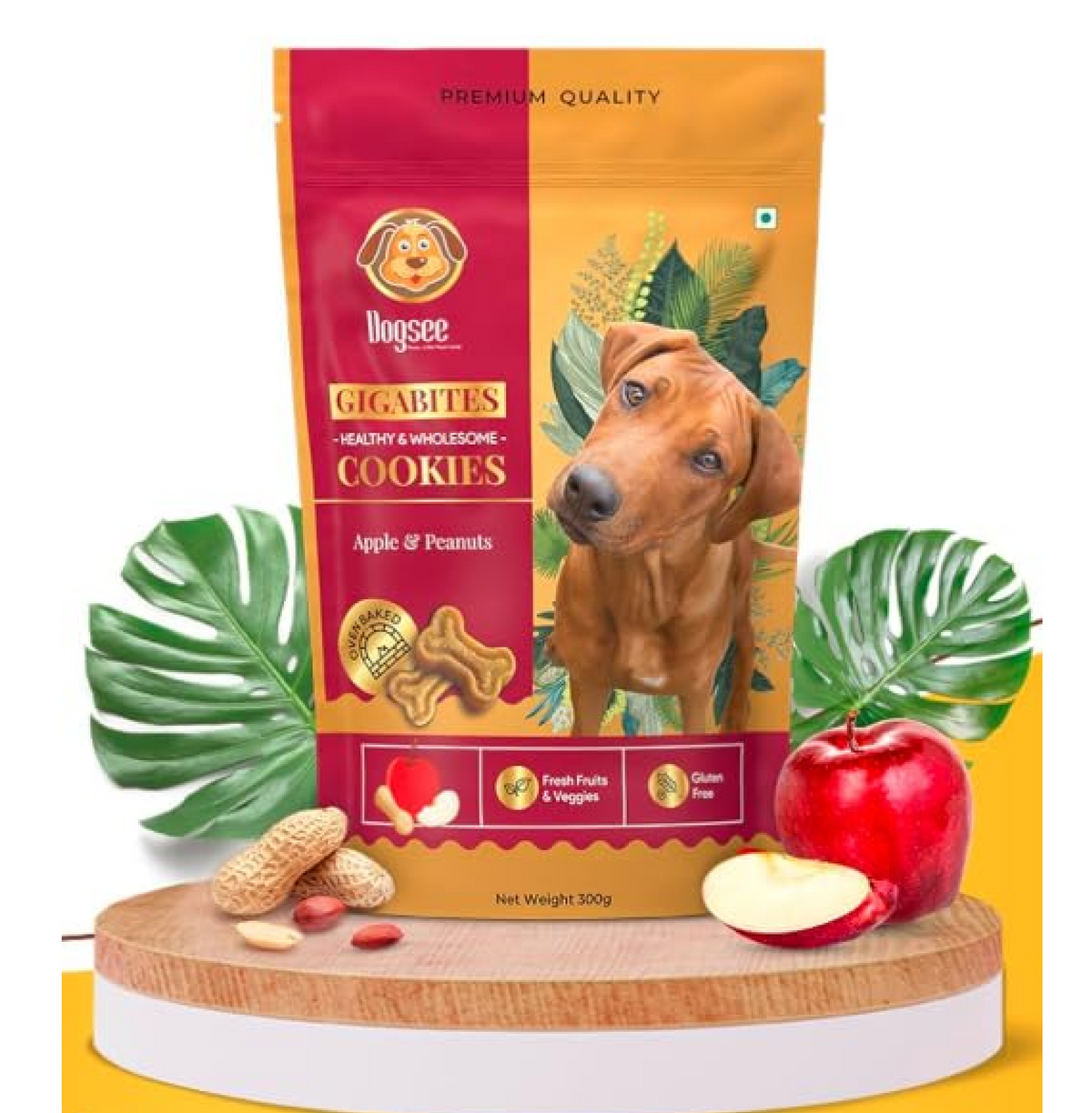 Dogsee Gigabites - Carrot Flavoured Cookies for Dogs - 300gm