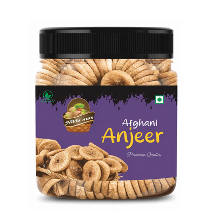 NIKKI NUTSS Premium Afghani anjeers Dry Fruit 200 Gram | Natural Figs & Dried Fig Rich in Vitamins, Fiber, Calcium & Iron Ideal for Healthy Snacking Dieting & Breakfast Non-GMO, Low Fat 200 Gram
