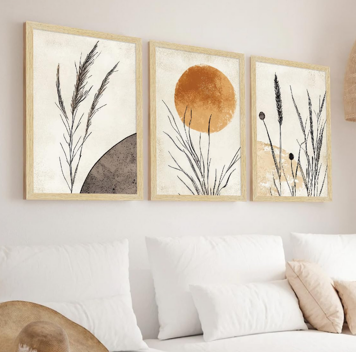Boho Paintings for Living Room | Abstract Wall Paintings
