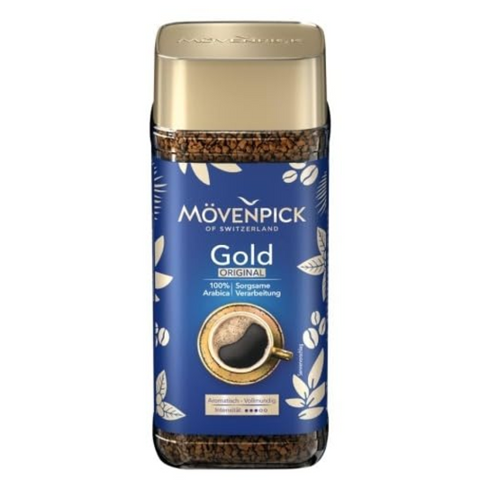 Movenpick Gold Original Imported Instant Coffee - Classic Instant Powder, With Rich Aroma, 100% Arabica Blend, Strong Freeze Dried, Premium Pure Roasted, High Caffeine Flavour, Weight 100g