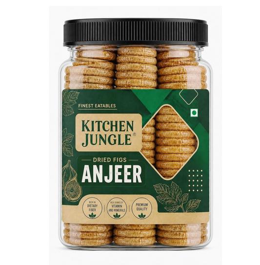 Kitchen Jungle Dry Figs | Anjeer Afghani Grade - Medium Size, Fresh