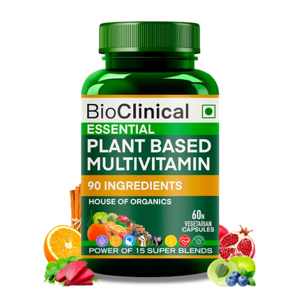 truu HIMALAYAS BioClinical Plant Based Multivitamin for Men & Women - Organic Natural Vitamins - Daily Vital Nutrition - Nature Made, Ayurvedic & Whole foods Supplement - Energy, Hair & Bone Health -60 Veg Capsules
