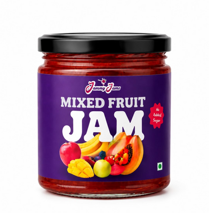 Jammy Jams Mixed Fruit Jam | Made With Fruit Pulp | Breakfast Spread - 200g