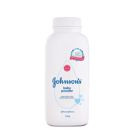 Johnson's Baby Powder 100g | Plant-Based Baby Powder | Absorbs 2X Moisture | Helps Prevent Diaper Rash | For Sensitive Skin | Dermatologist Tested | No Parabens, Sulphates, Dyes or Phthalates