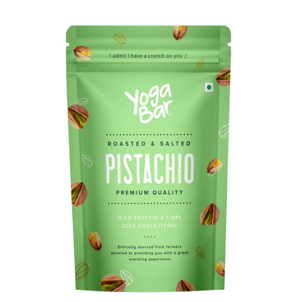 Yogabar Premium Pista 200g|Roasted Salted Pista|Crunchy Pistachios|Tasty & Healthy Nuts Dry Fruits|Rich in Protein, Fibre, Gluten Free & Low Calories|Healthy Snacks|Dry Fruit Gift Pack