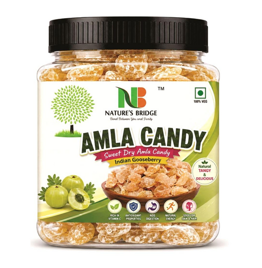 Nature's Bridge Natural Dried Sweet Amla Candy 900 GM | Dry Amla Candy | Indian Gooseberries | Dried Amla