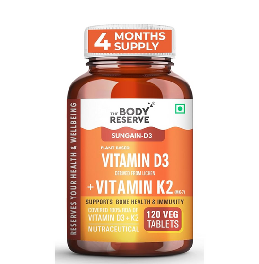 Vitamin supplement bottle with 'The Body Reserve' branding on a white background