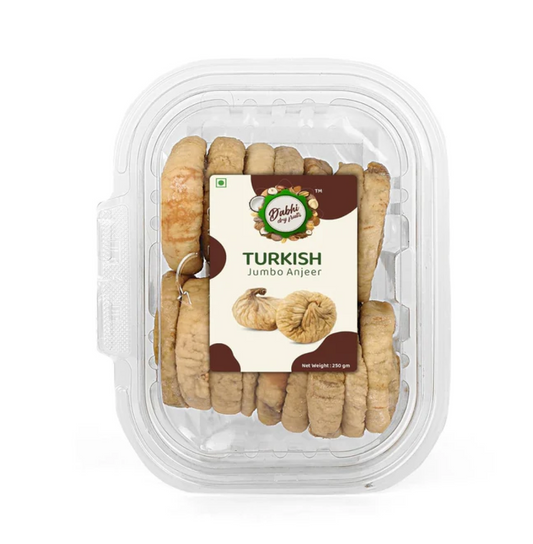 Dabhi Dry Fruits Premium Turkish Jumbo Figs: Naturally Sweet and Nutritious Dried Fruits for Snacking and Baking (250 grams)