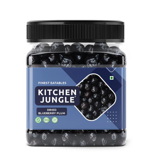 Kitchen Jungle Fresh Dried Blueberry 250 GM | Sweet and Delicious | Healthy Snack, Rich in Calcium, Vitamin K, Boost Immunity