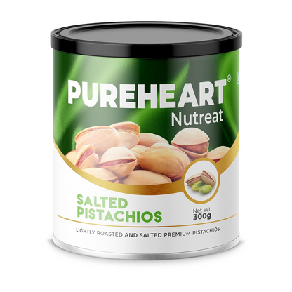 Pureheart Nutreat Salted Pistachios Natural Premium Lightly Roasted Pista/Dry Fruit - Delicious & Crunchy - Resealable Pouch