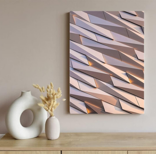 Printed Framed Canvas Painting for Home Decor Office Wall Studio Wall Living Room Decoration (10x14inch Wrapped) - 3D Patterns