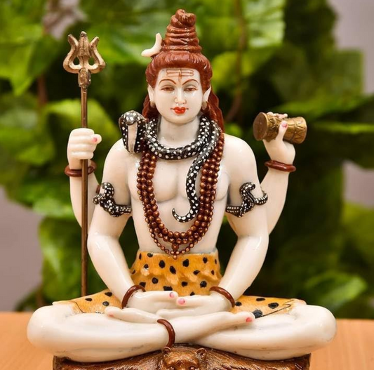Shivji Idol for Car Dashboard, Home Temple & Office Desk | Compact Resin Mahadev Murti for Puja Room, Table Decor & Spiritual Gift | Small Lord Shiva Statue (Lord Shiva Idol)