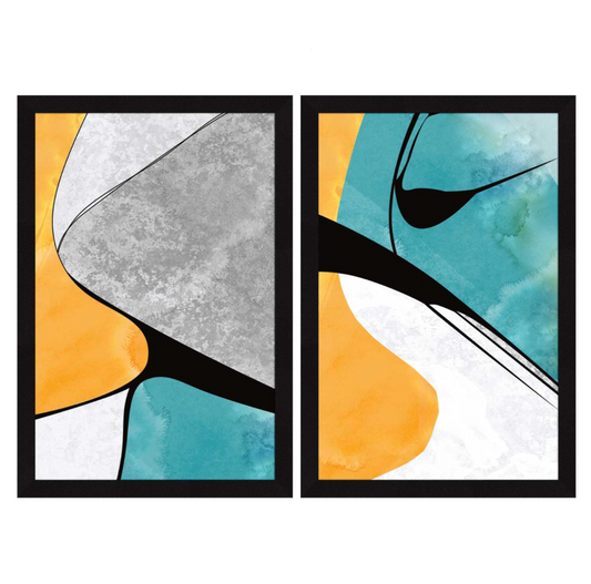 # Scenery Aesthetic Wall Decor Paintings with Frame for Home Decoration, Framed Painting for Wall Decoration, Wall Decor For Living Room, Set Of 2