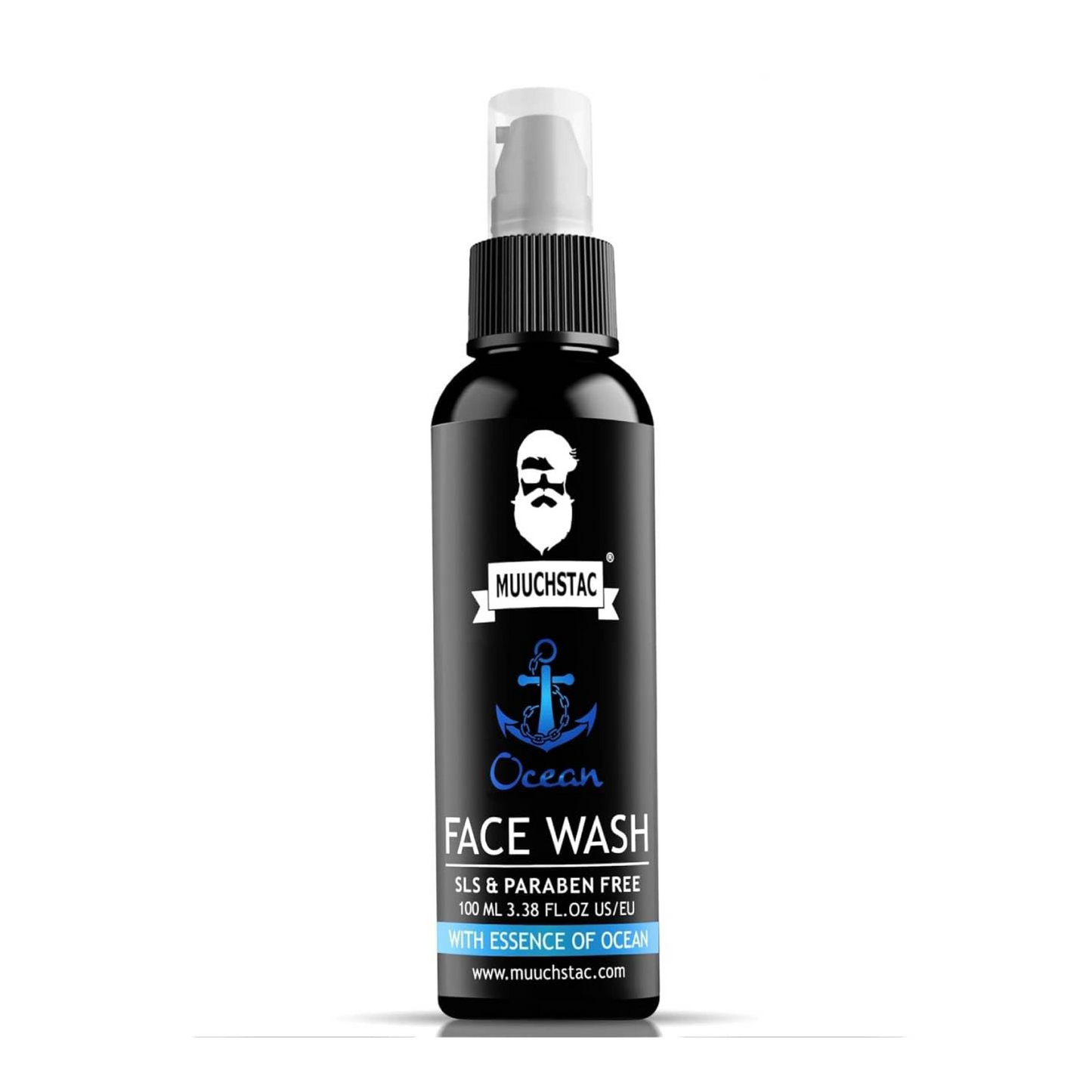 Muuchstac Ocean Face Wash for Men | Fight Acne & Pimples, Brighten Skin, Clears Dirt, Oil Control, Refreshing Feel - Multi-Action Formula (100 ml)