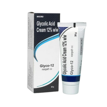 MICRO LABS Glyco-12 Glycolic Acid Cream, 12% w/w 30g