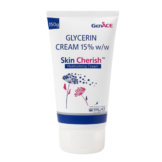 Skin Cherish Glycerin Cream 15% w/w – 150g | Deep Moisturizing Cream for Dry & Sensitive Skin | Hydrating, Nourishing & Soothing Formula | Dermatologically Tested