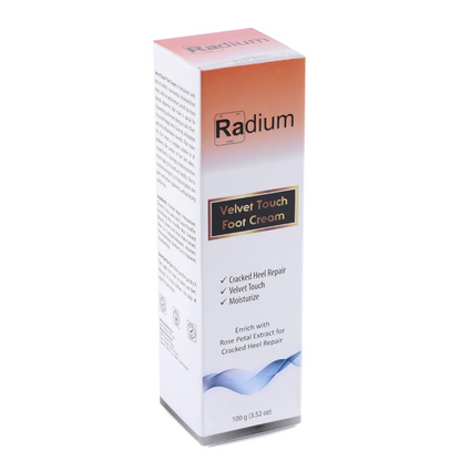Radium Velvet Touch Foot Cream - Cracked Heel Repair - Velvet Touch - Moisturize - Enrich with rose petal extract - Male & Female - 100GM