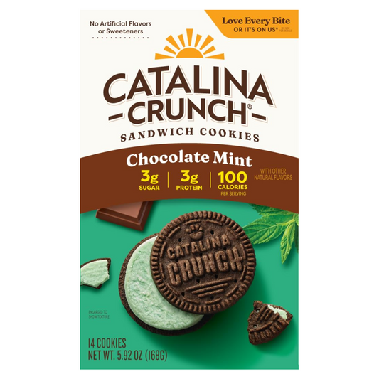 Catalina Crunch Protein Cookies, 4g Protein per Serving | Low-Sugar Sandwich Cookies | Gluten Free, Vegan | Keto Dessert Snacks, 5.9 oz. (14 Count)