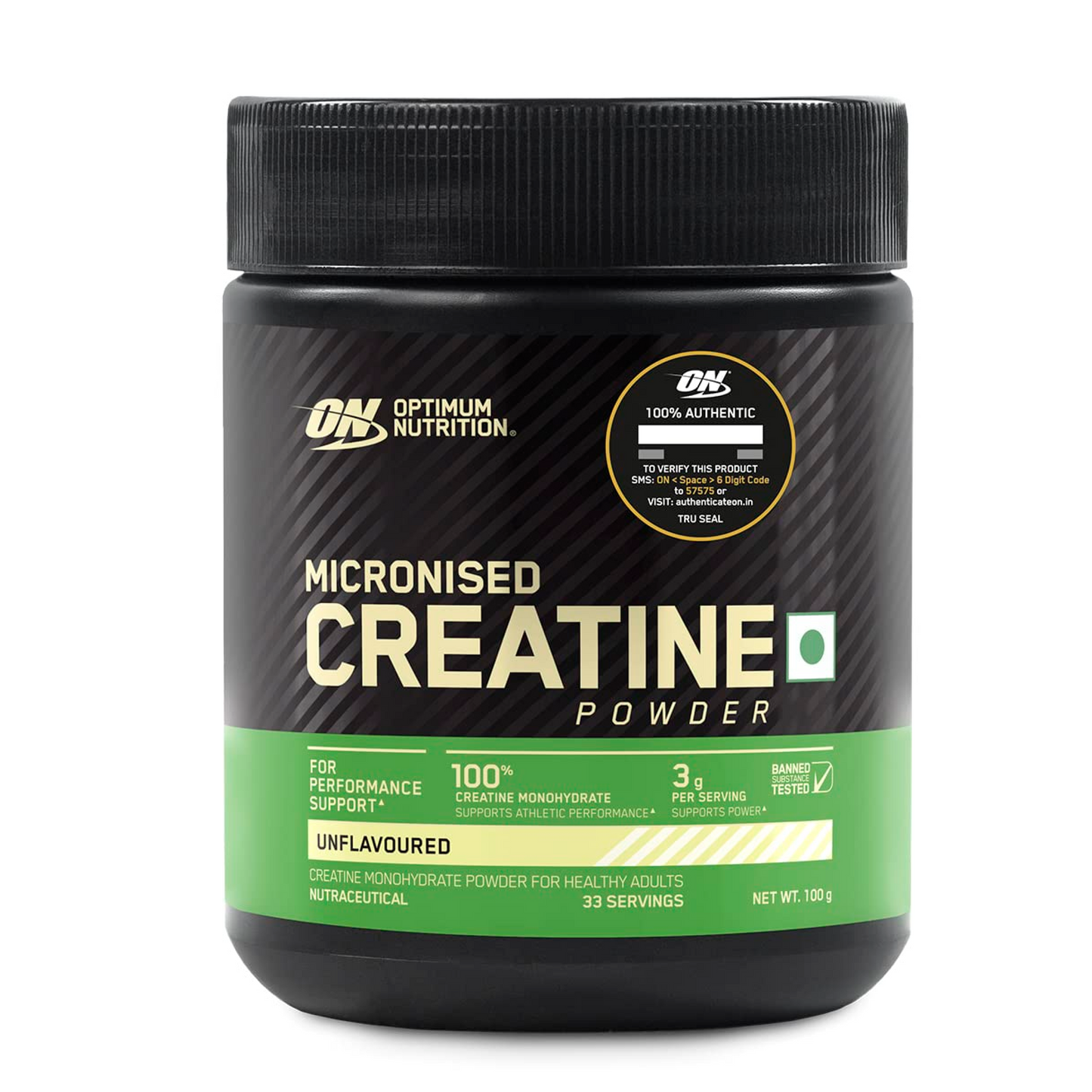 Optimum Nutrition (ON) Micronized Creatine Powder , 83 Serves, 3g of 100% Creatine Monohydrate per serve, Supports Athletic Performance & Power, Unflavored.