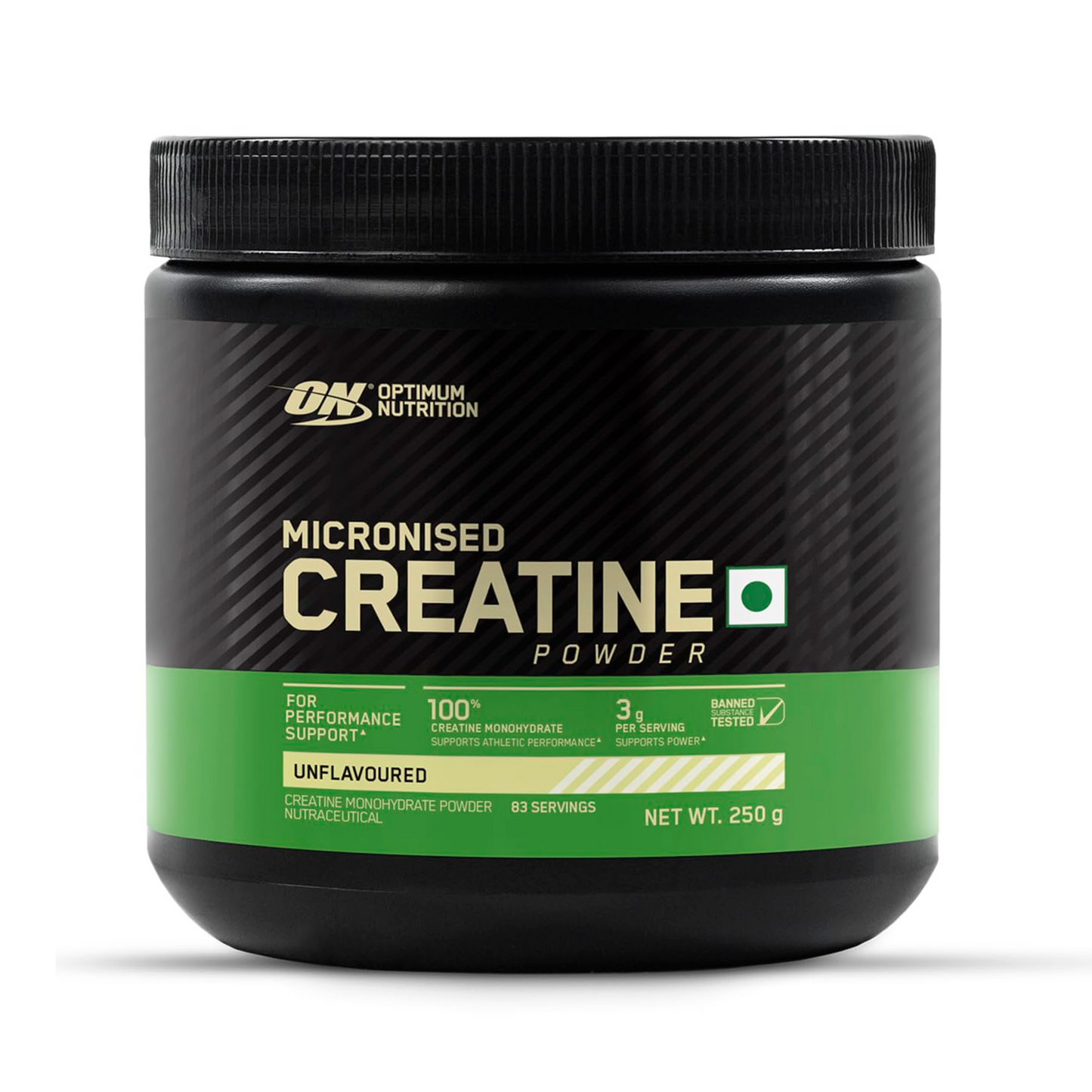 Optimum Nutrition (ON) Micronized Creatine Powder , 83 Serves, 3g of 100% Creatine Monohydrate per serve, Supports Athletic Performance & Power, Unflavored.