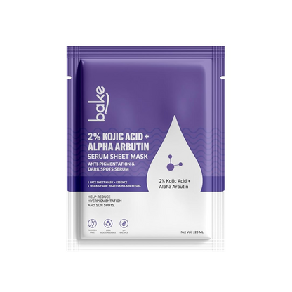 Bake 1% + Collagen Peptide Sheet Mask For Anti Aging, Skin Tightening & Wrinkles | Paraben Free, 100% Biodegradable (20.00 g)